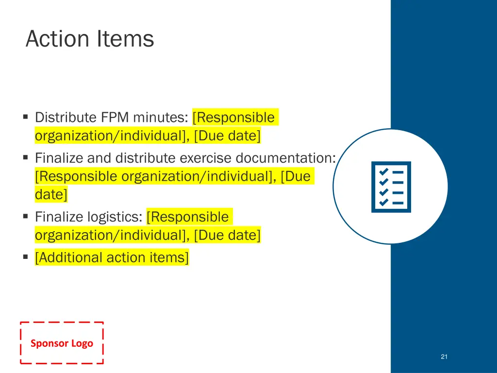 action items