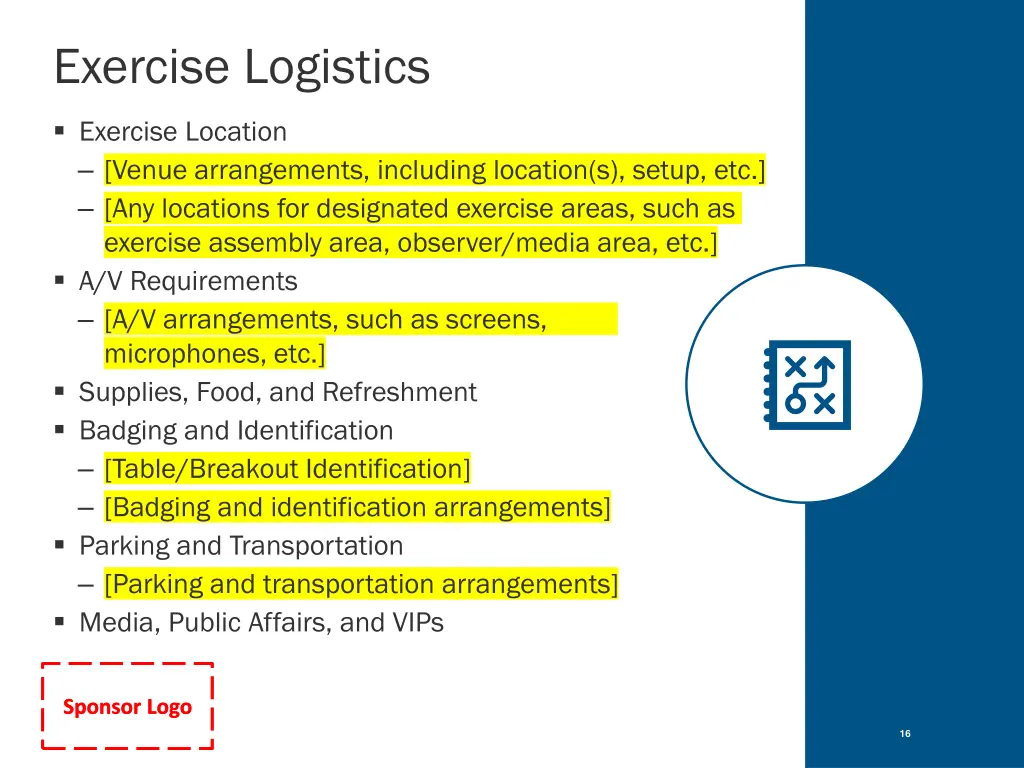 exercise logistics