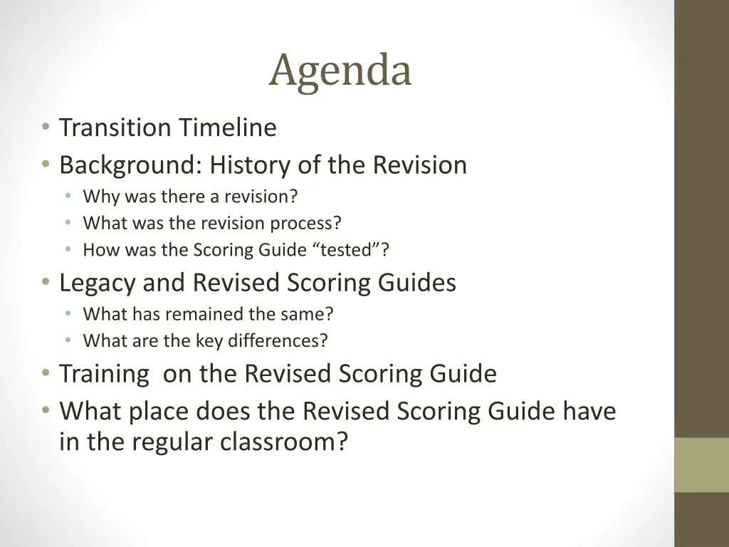 agenda