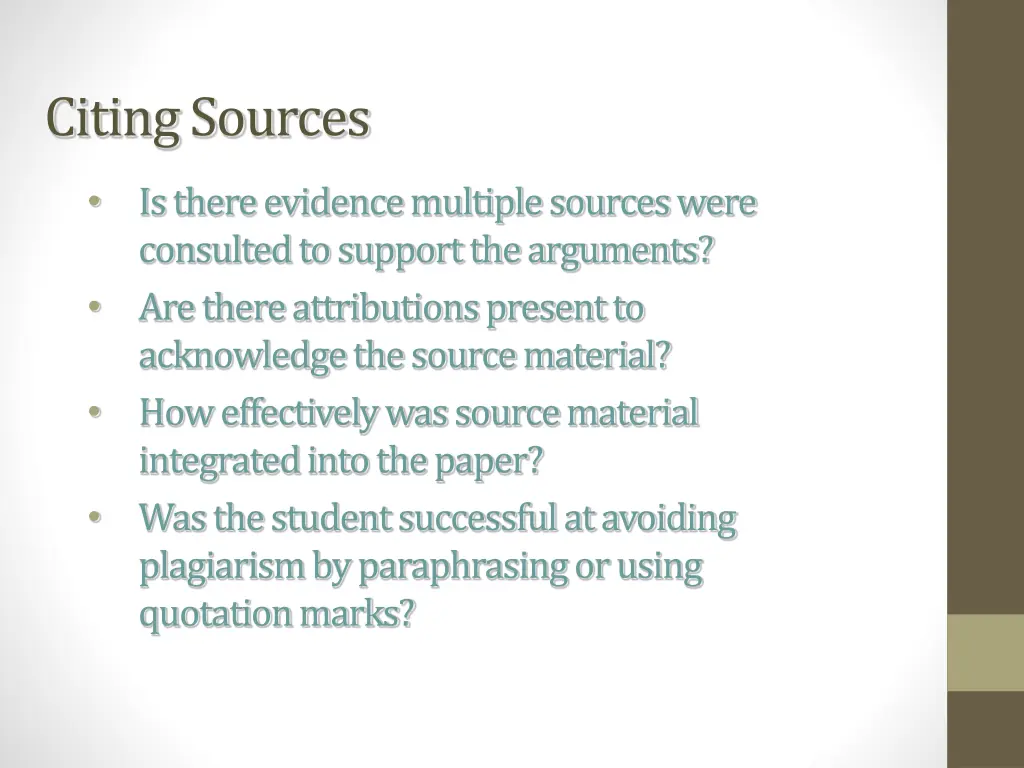 citing sources