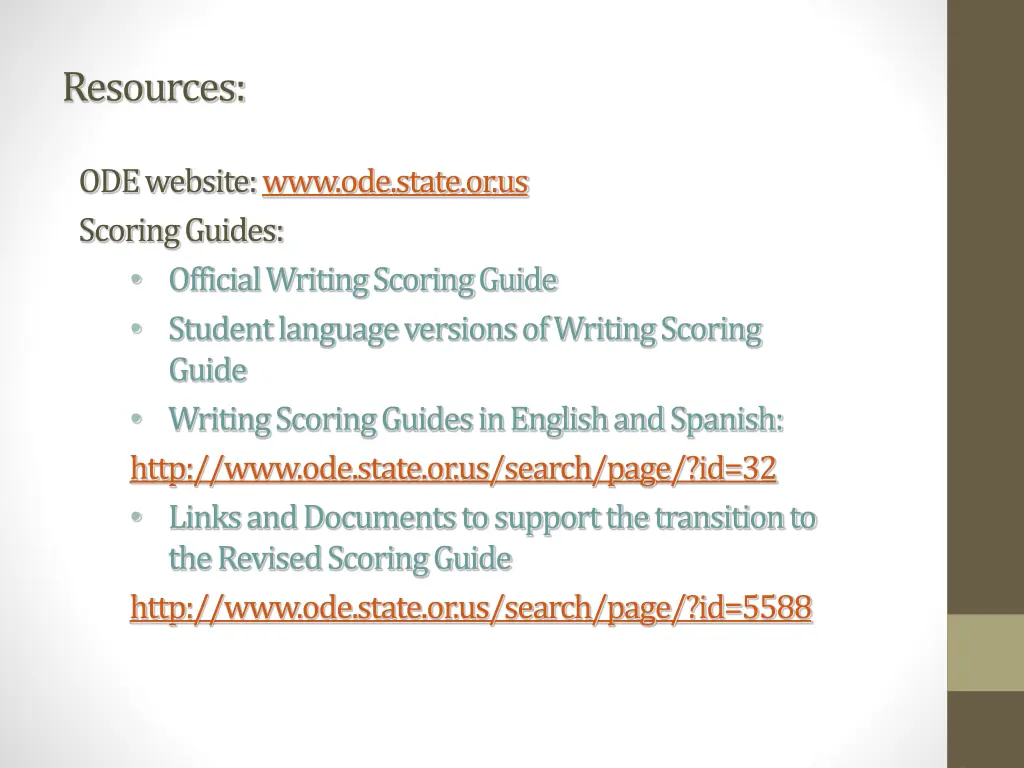 resources