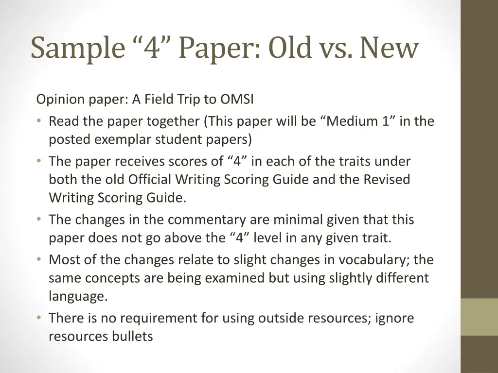 sample 4 paper old vs new