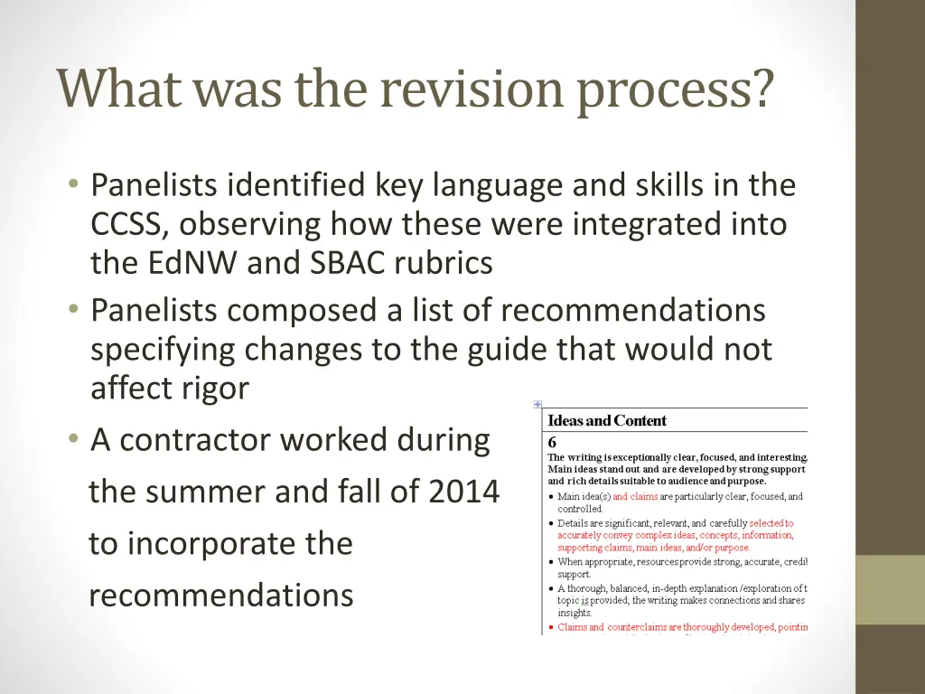 what was the revision process 1