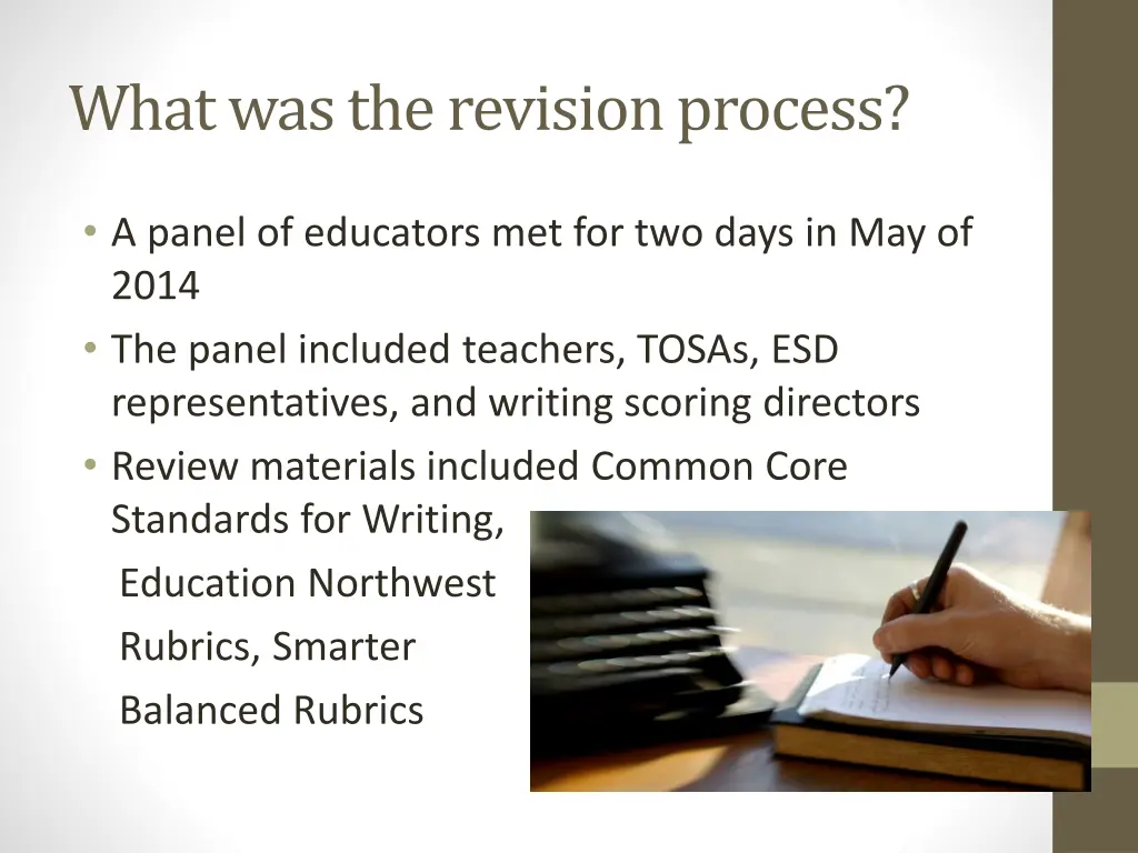 what was the revision process