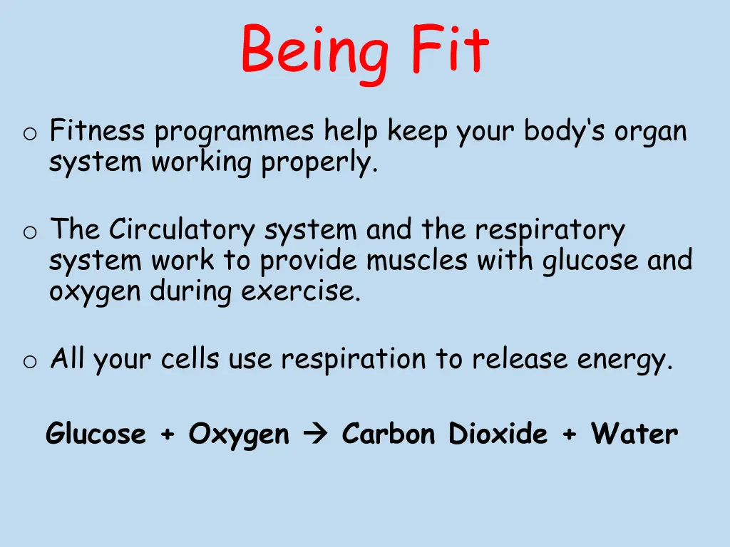 being fit
