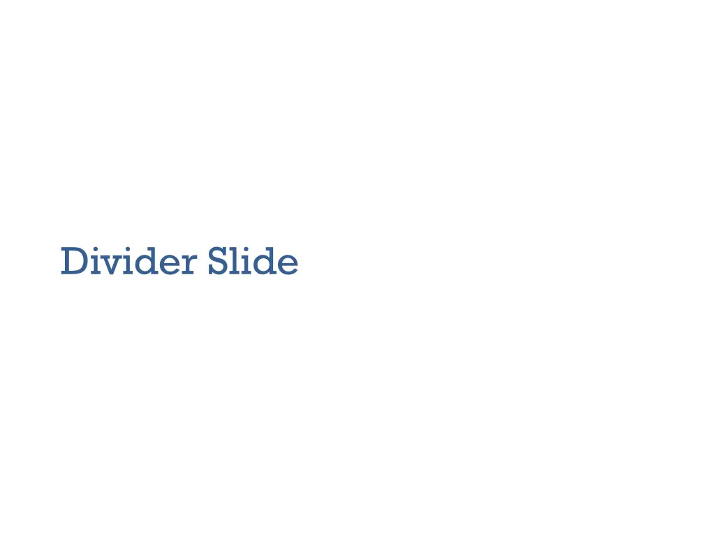 divider slide
