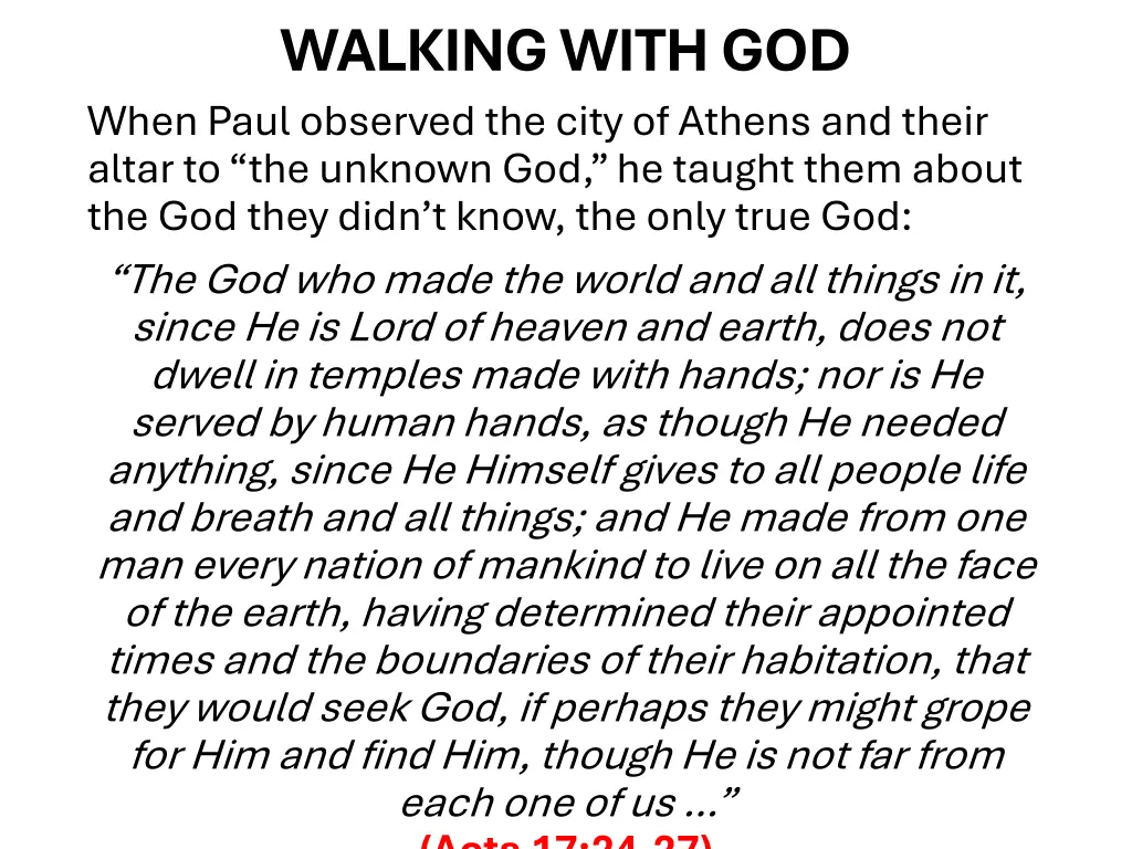 walking with god when paul observed the city