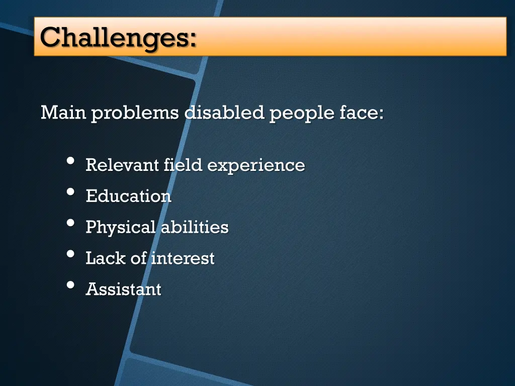 challenges