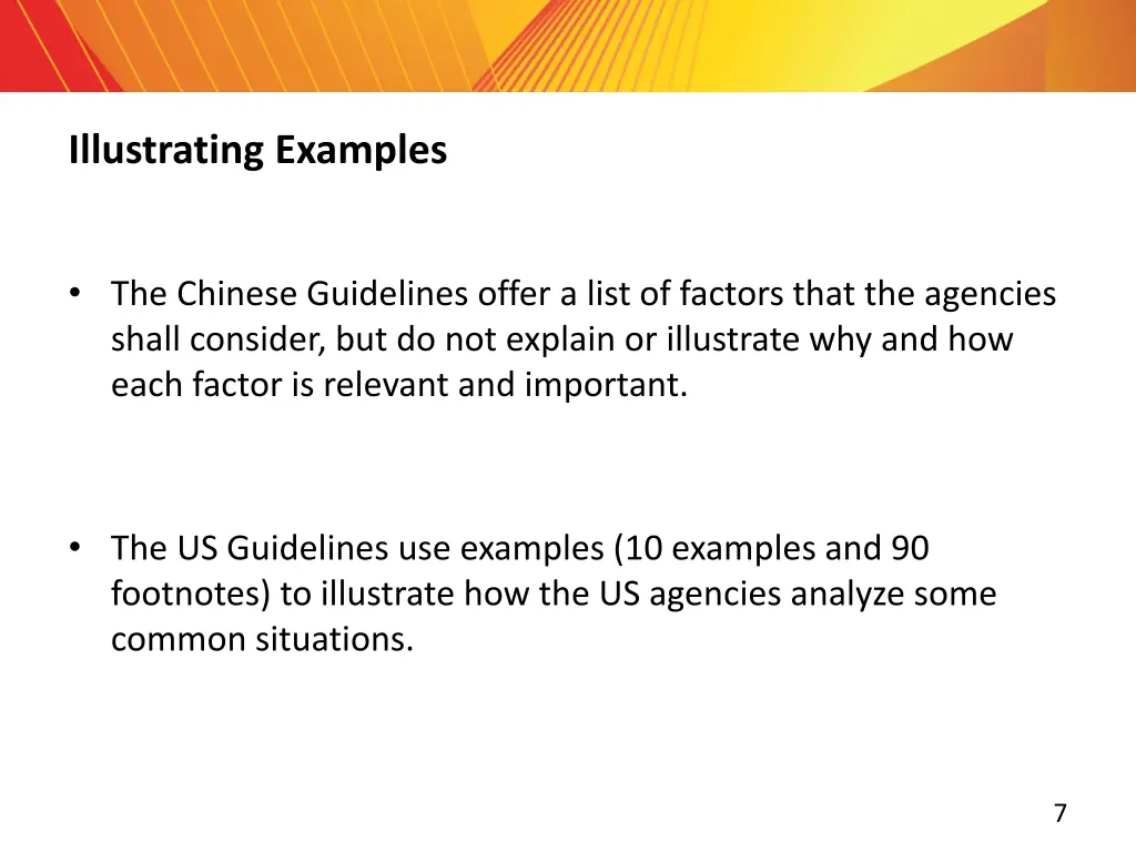 illustrating examples