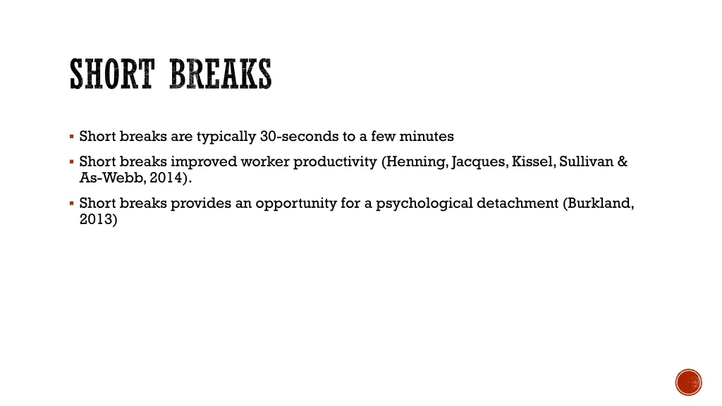 short breaks