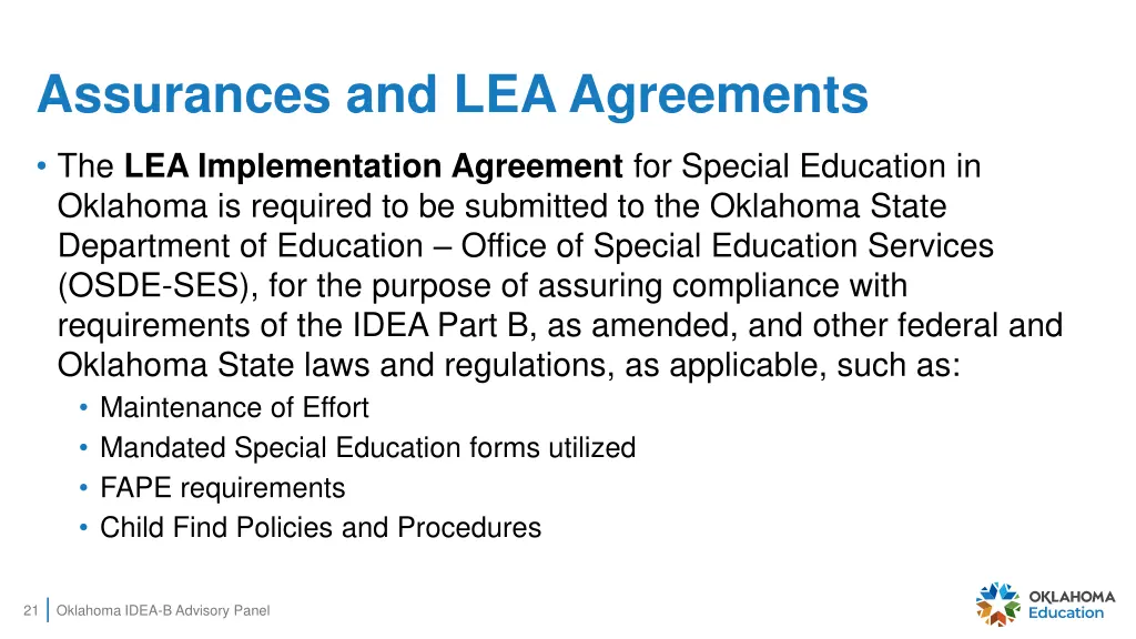 assurances and lea agreements 1
