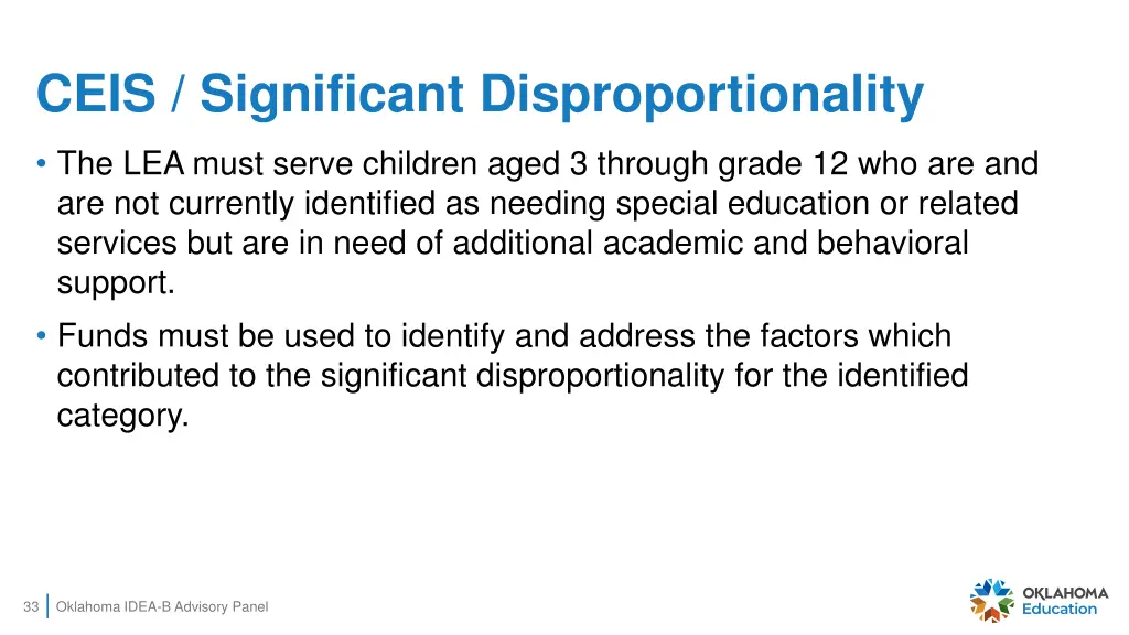 ceis significant disproportionality 2