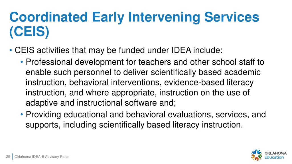 coordinated early intervening services ceis 3