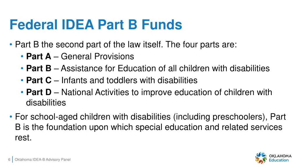 federal idea part b funds 1
