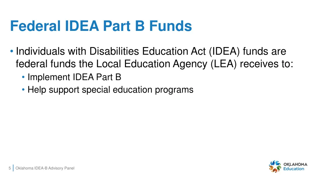 federal idea part b funds