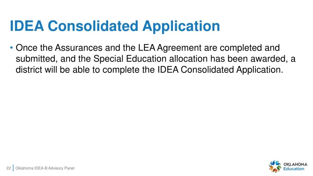 idea consolidated application