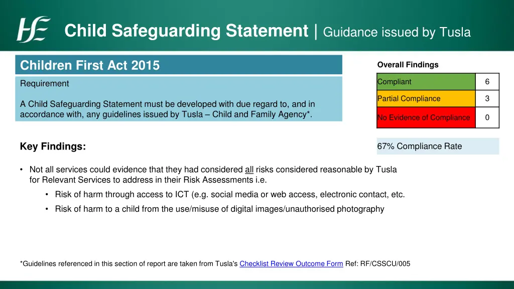 child safeguarding statement guidance issued