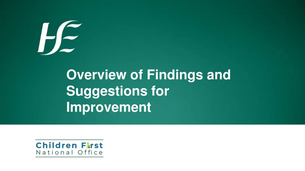 overview of findings and suggestions