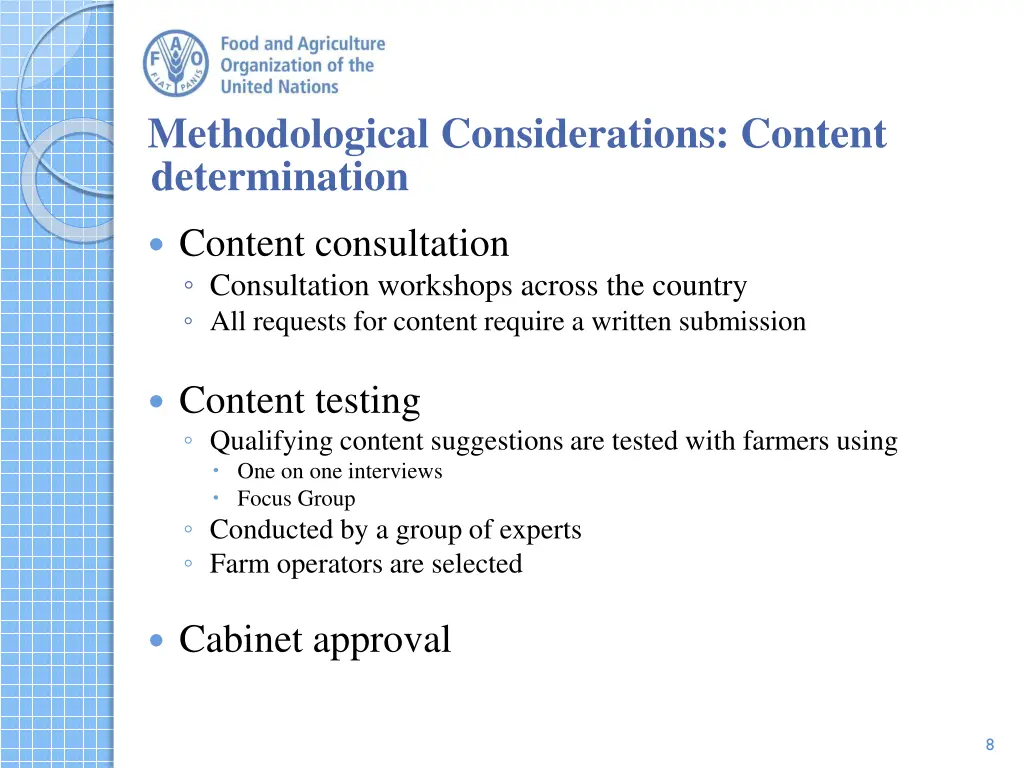 methodological considerations content
