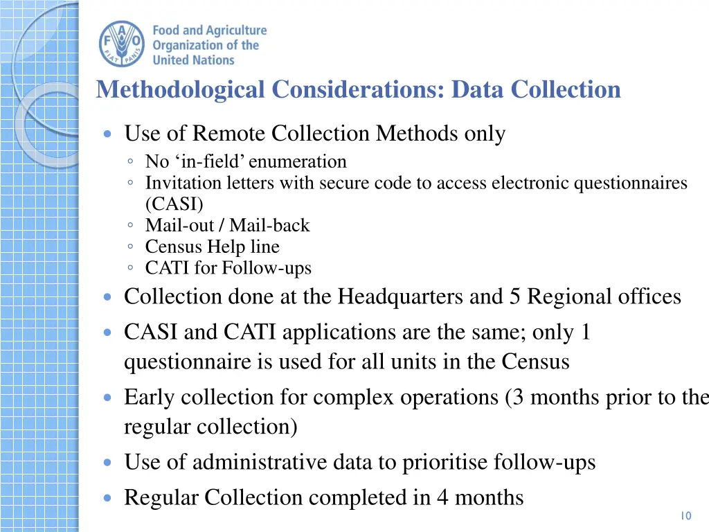 methodological considerations data collection