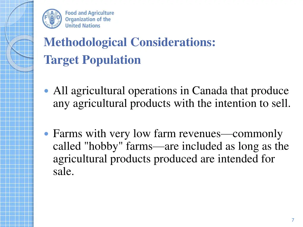 methodological considerations target population