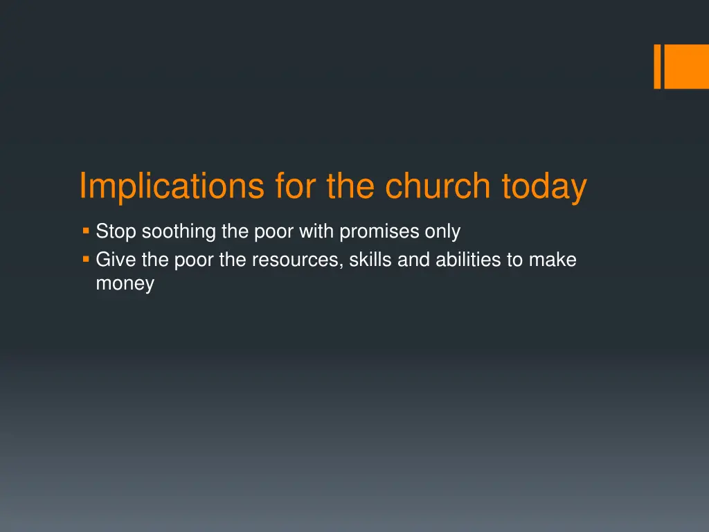 implications for the church today