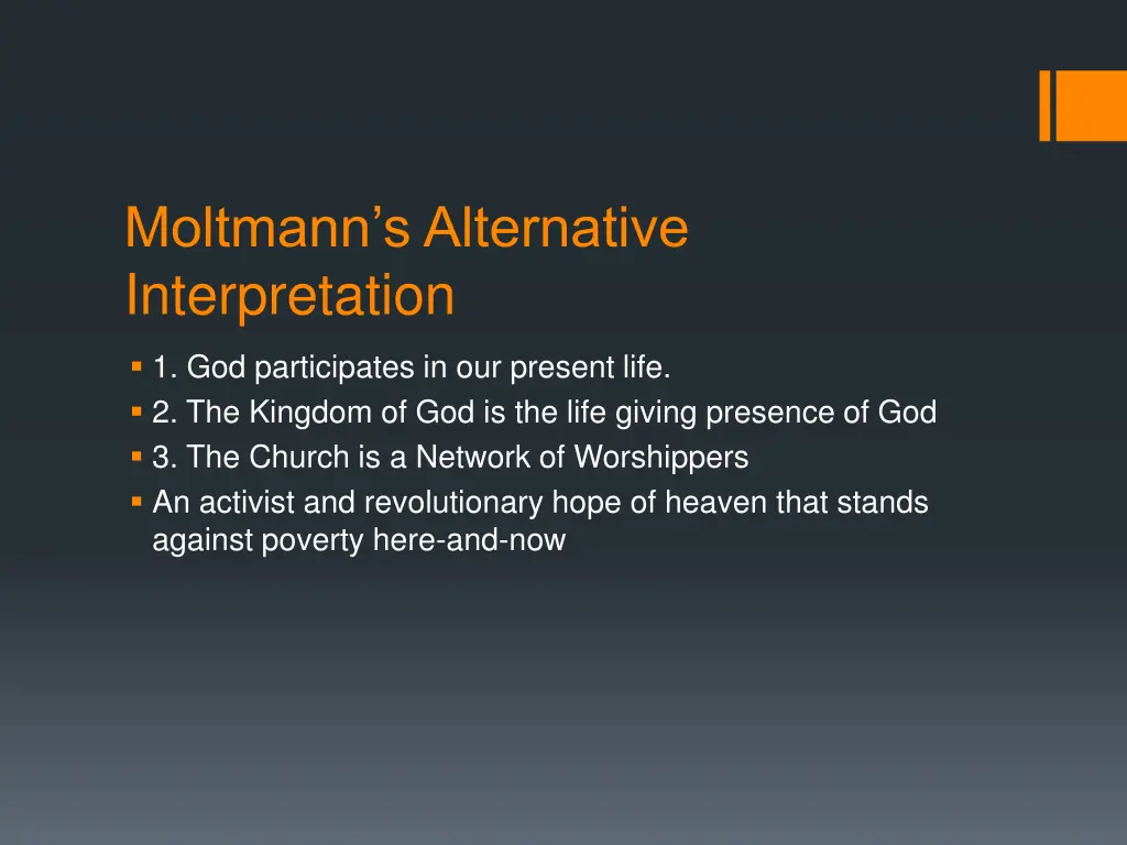 moltmann s alternative interpretation