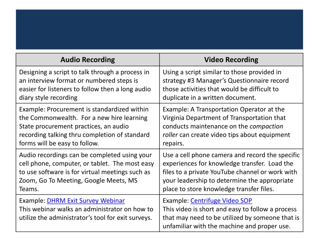 audio recording