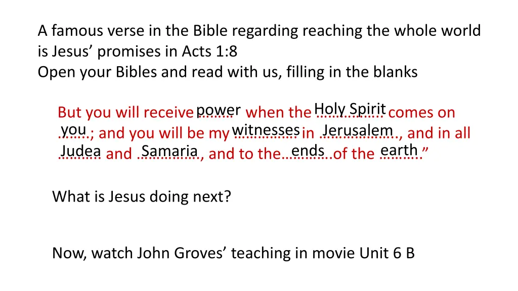 a famous verse in the bible regarding reaching