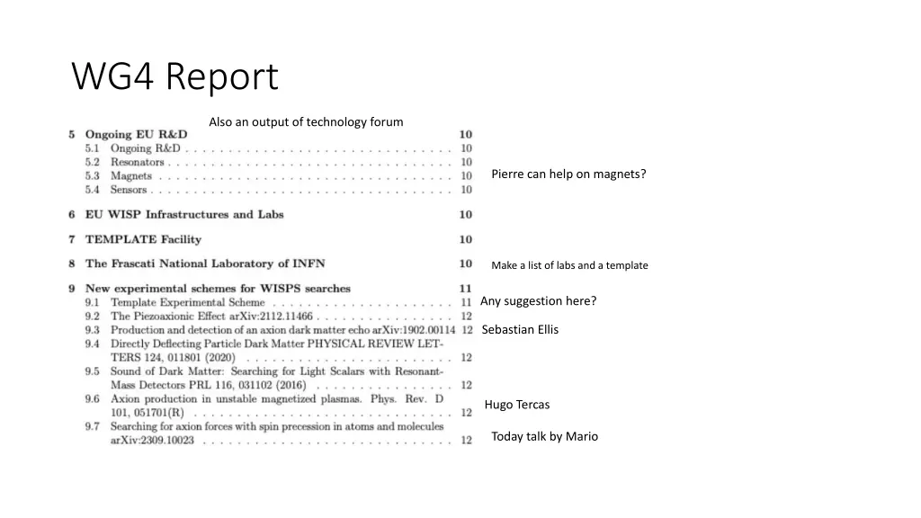 wg4 report 1