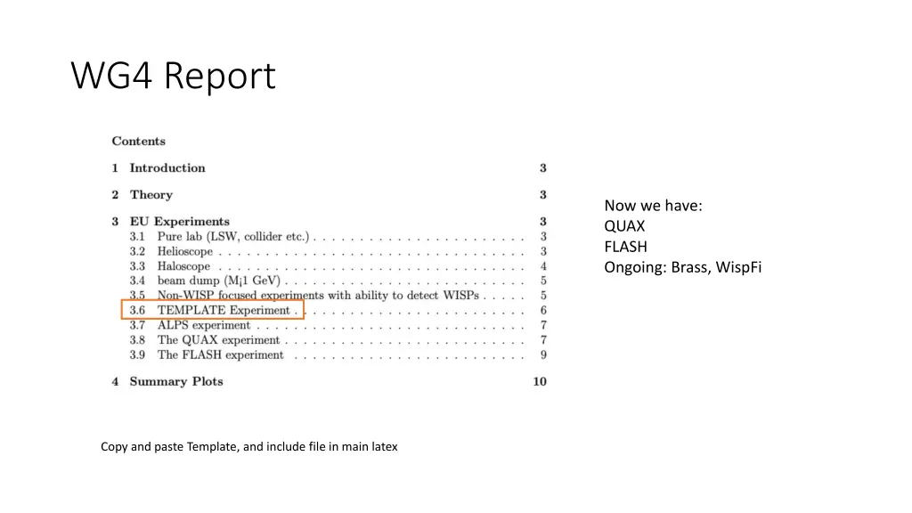 wg4 report