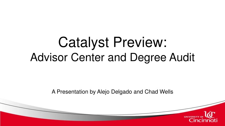 catalyst preview advisor center and degree audit