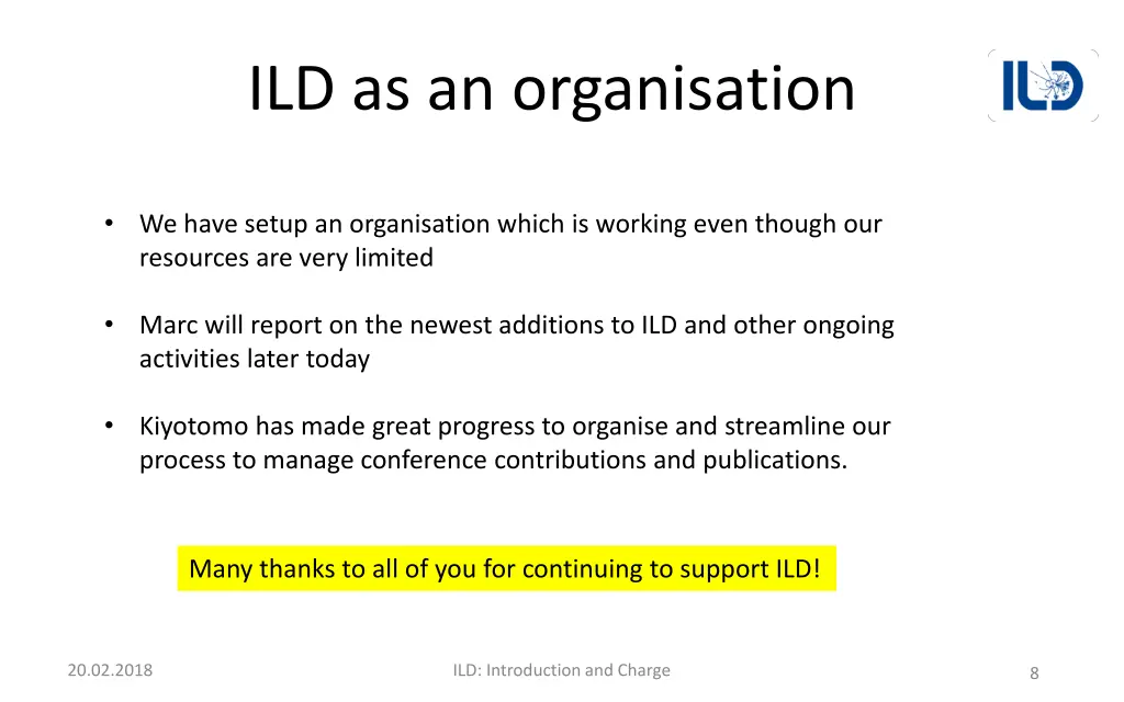 ild as an organisation