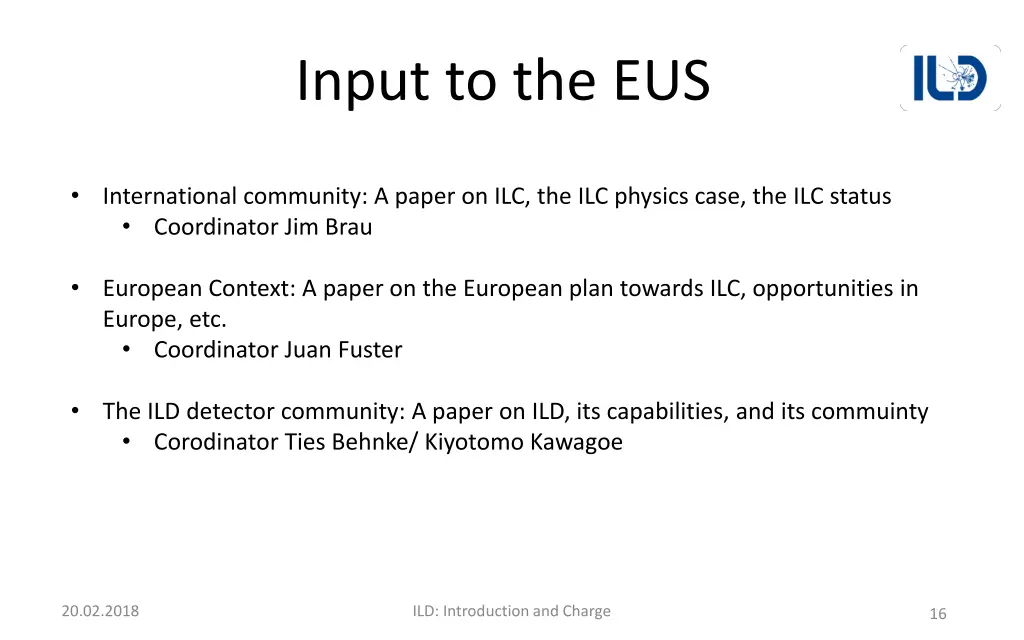 input to the eus