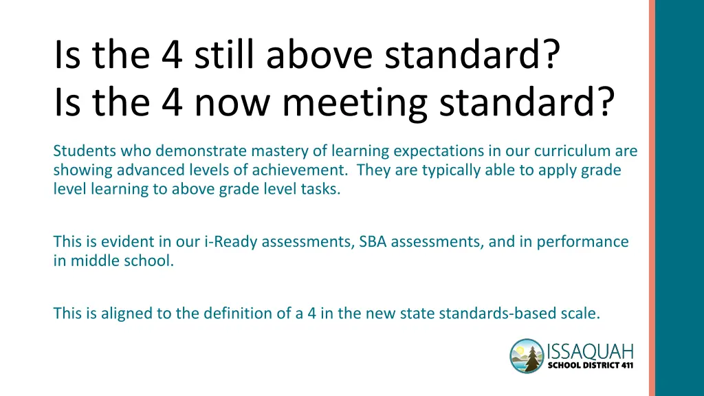 is the 4 still above standard
