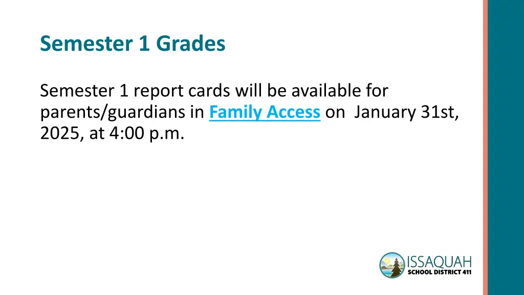 semester 1 grades