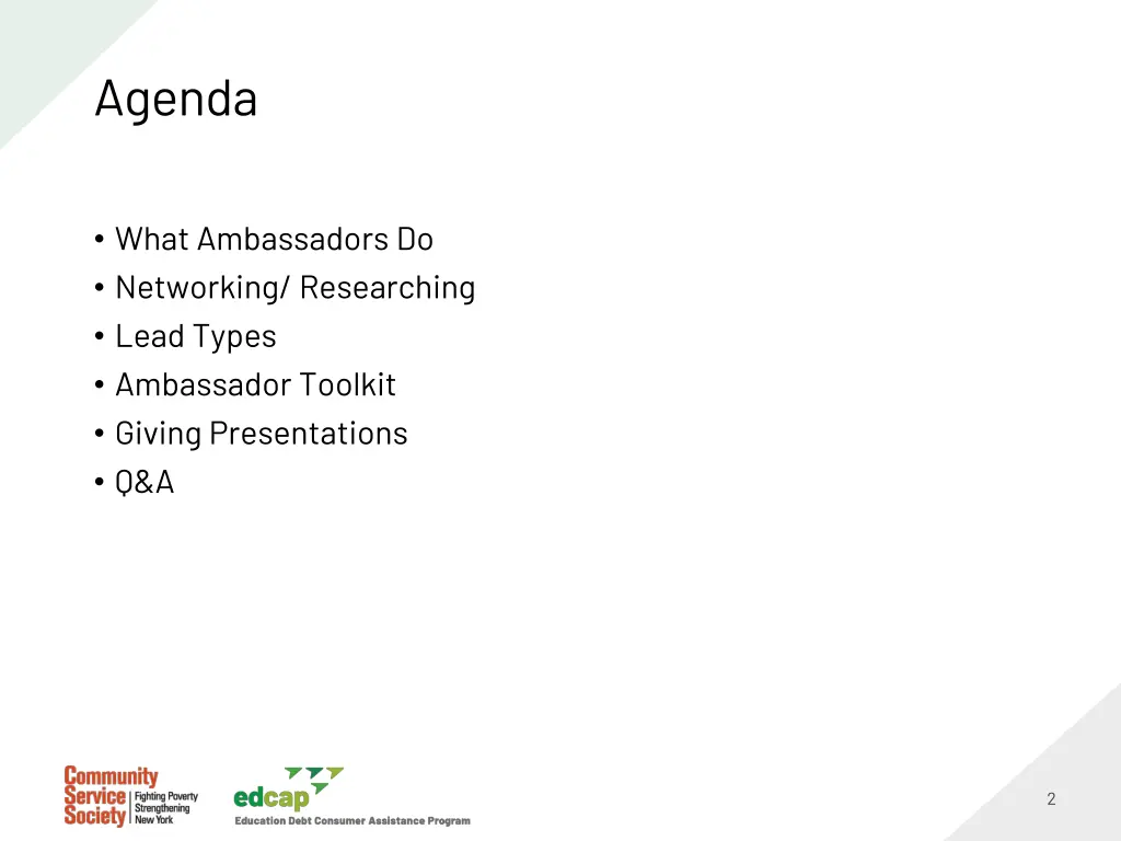 agenda