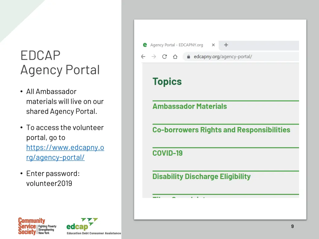 edcap agency portal