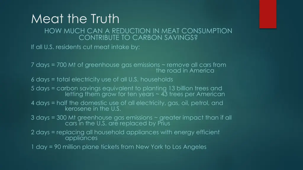 meat the truth how much can a reduction in meat