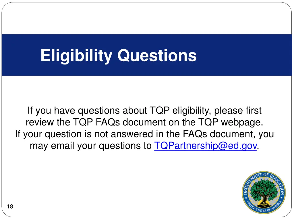 eligibility questions