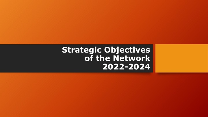 strategic objectives of the network 2022 2024