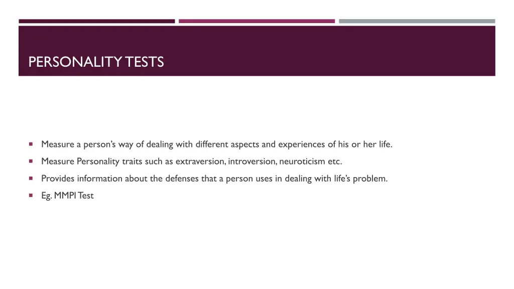 personality tests