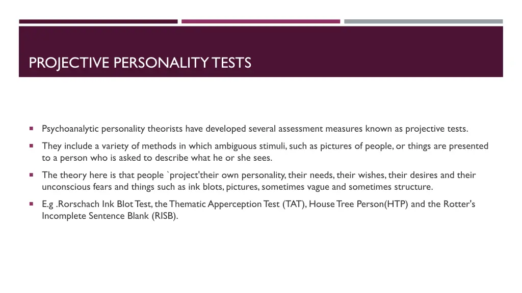 projective personality tests