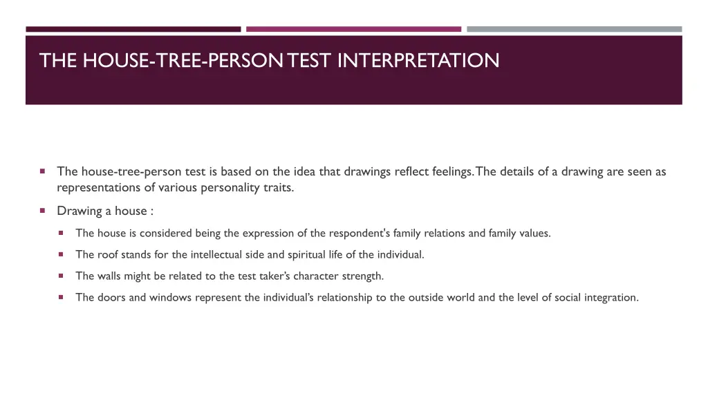 the house tree person test interpretation