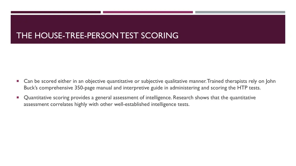 the house tree person test scoring