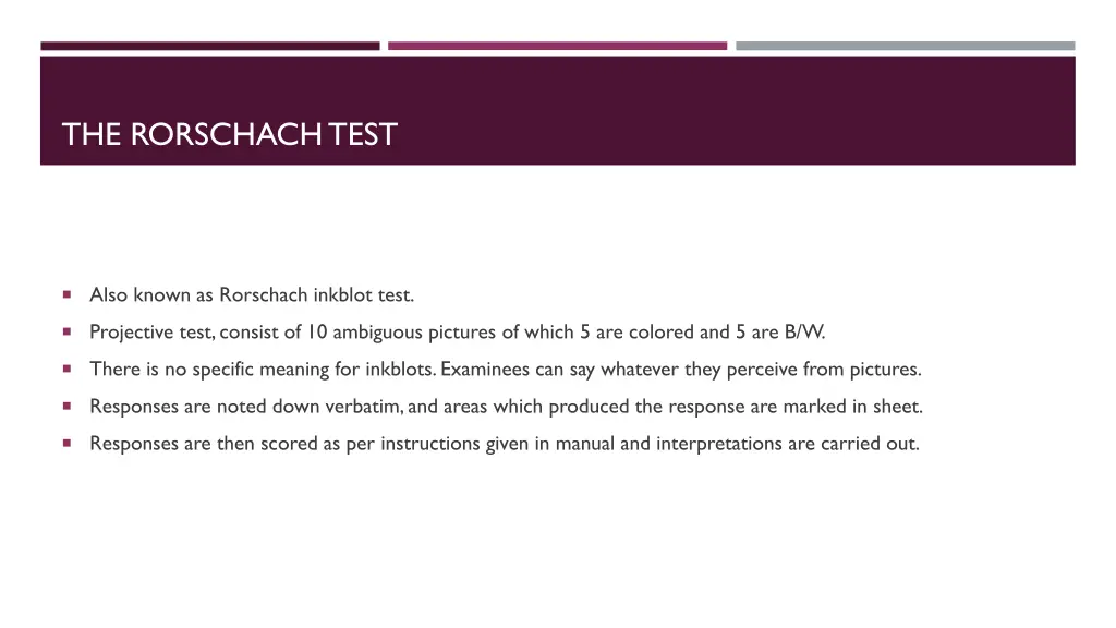 the rorschach test