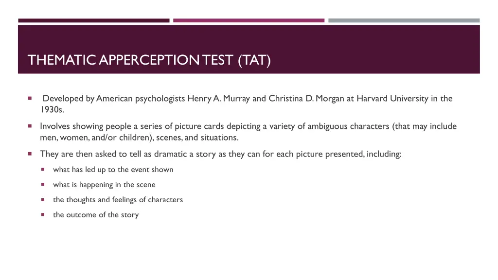 thematic apperception test tat