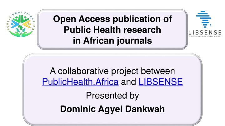 open access publication of public health research