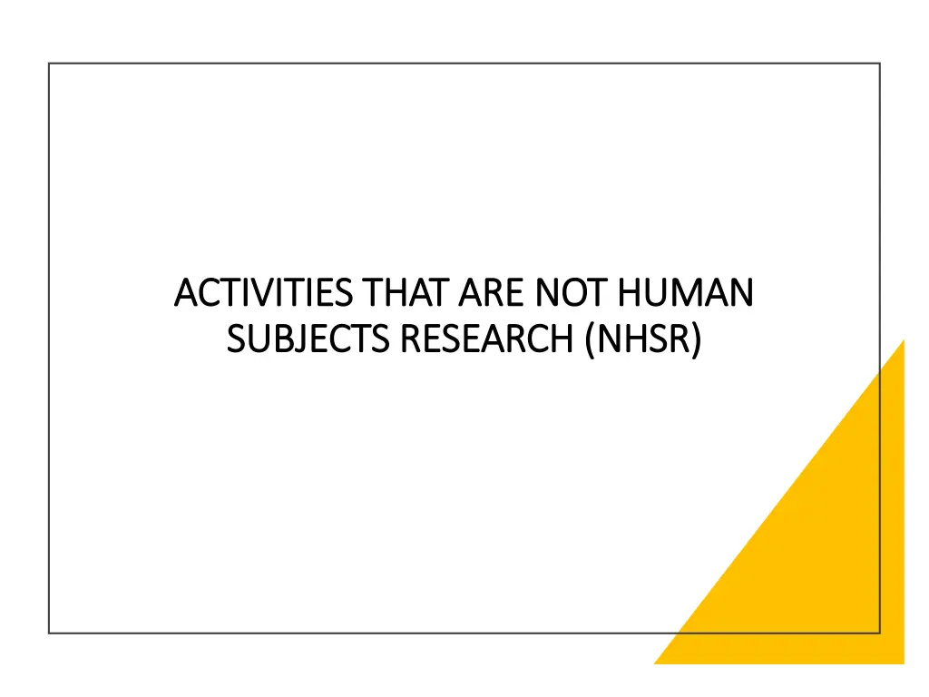 activities that are not human activities that