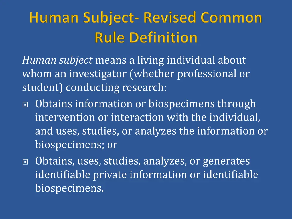 human subject means a living individual about 1